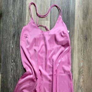 Auden Silky Pink Spaghetti Strap Slip Midi Dress Nightgown Size XS NWT